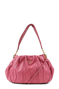 Nappa Stripes Hobo Bag Pink