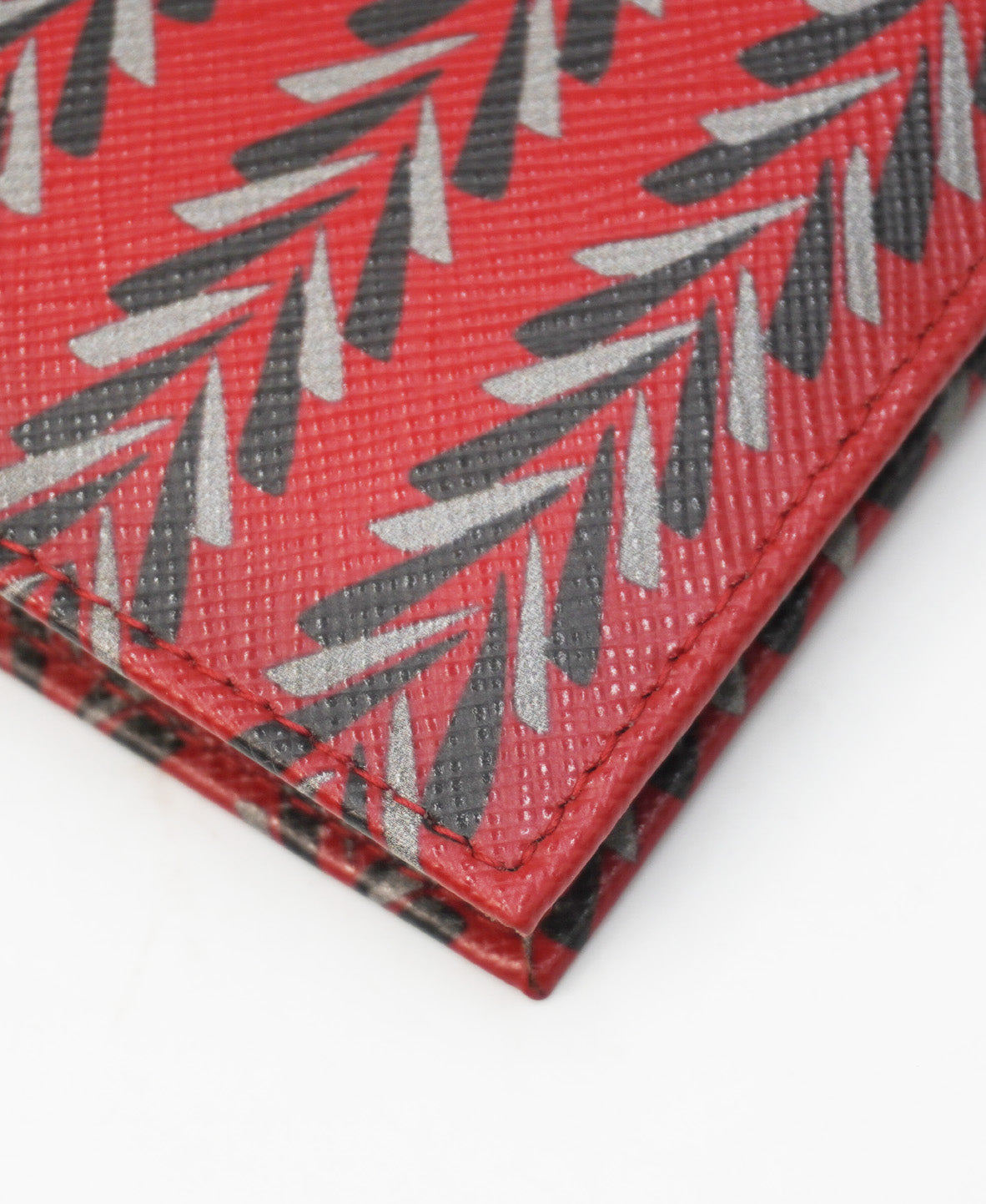 Saffiano Lux Leather Wallet Red, Black, Multicolor