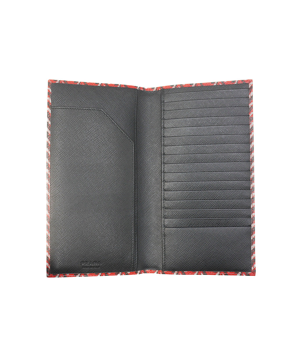 Saffiano Lux Leather Wallet Red, Black, Multicolor
