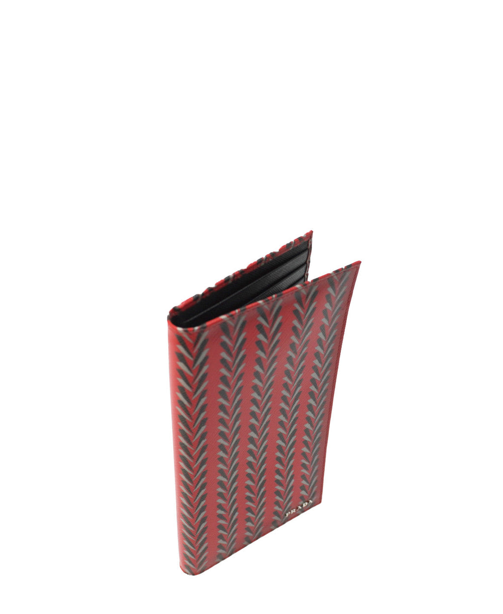 Saffiano Lux Leather Wallet Red, Black, Multicolor