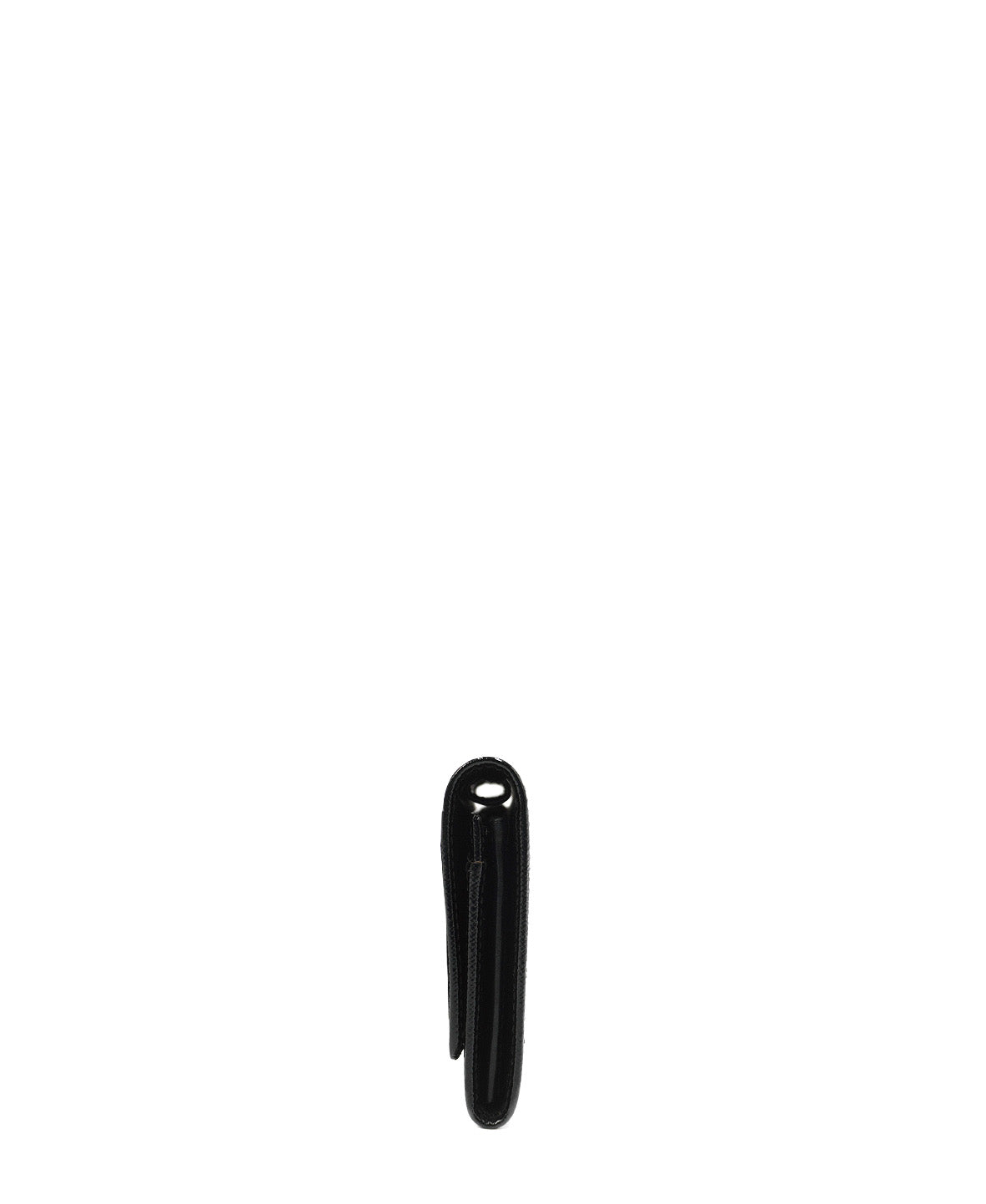 Saffiano Vernice Leather Flap Wallet On Strap Black