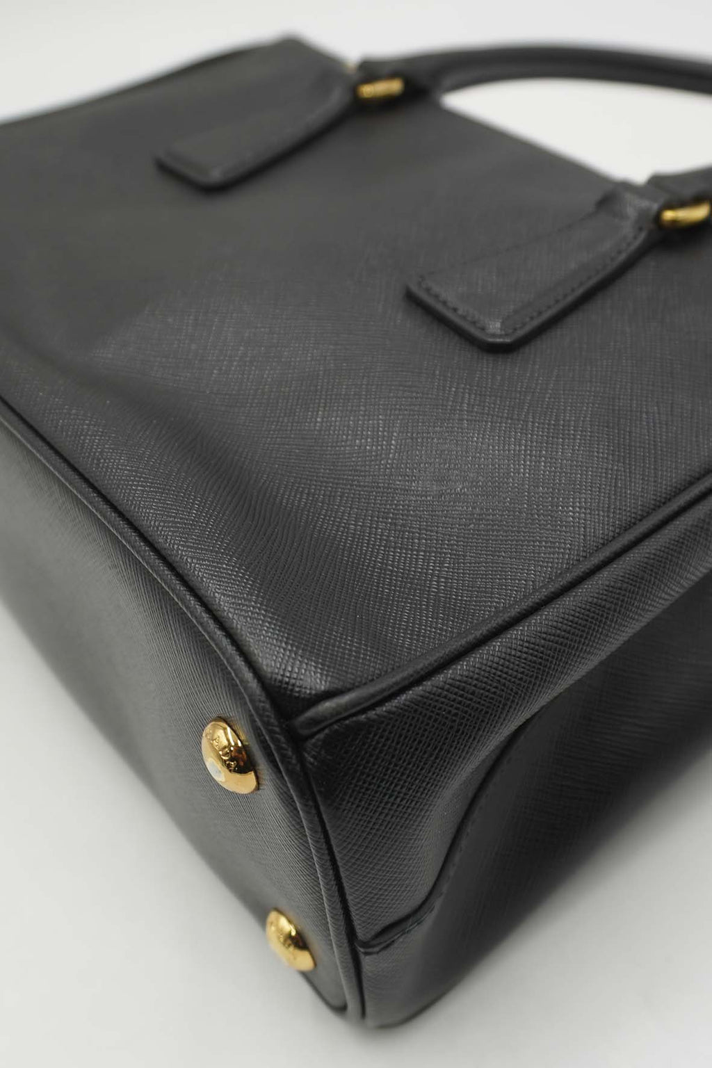 Small Galleria Saffiano Lux Double Zip GHW Black