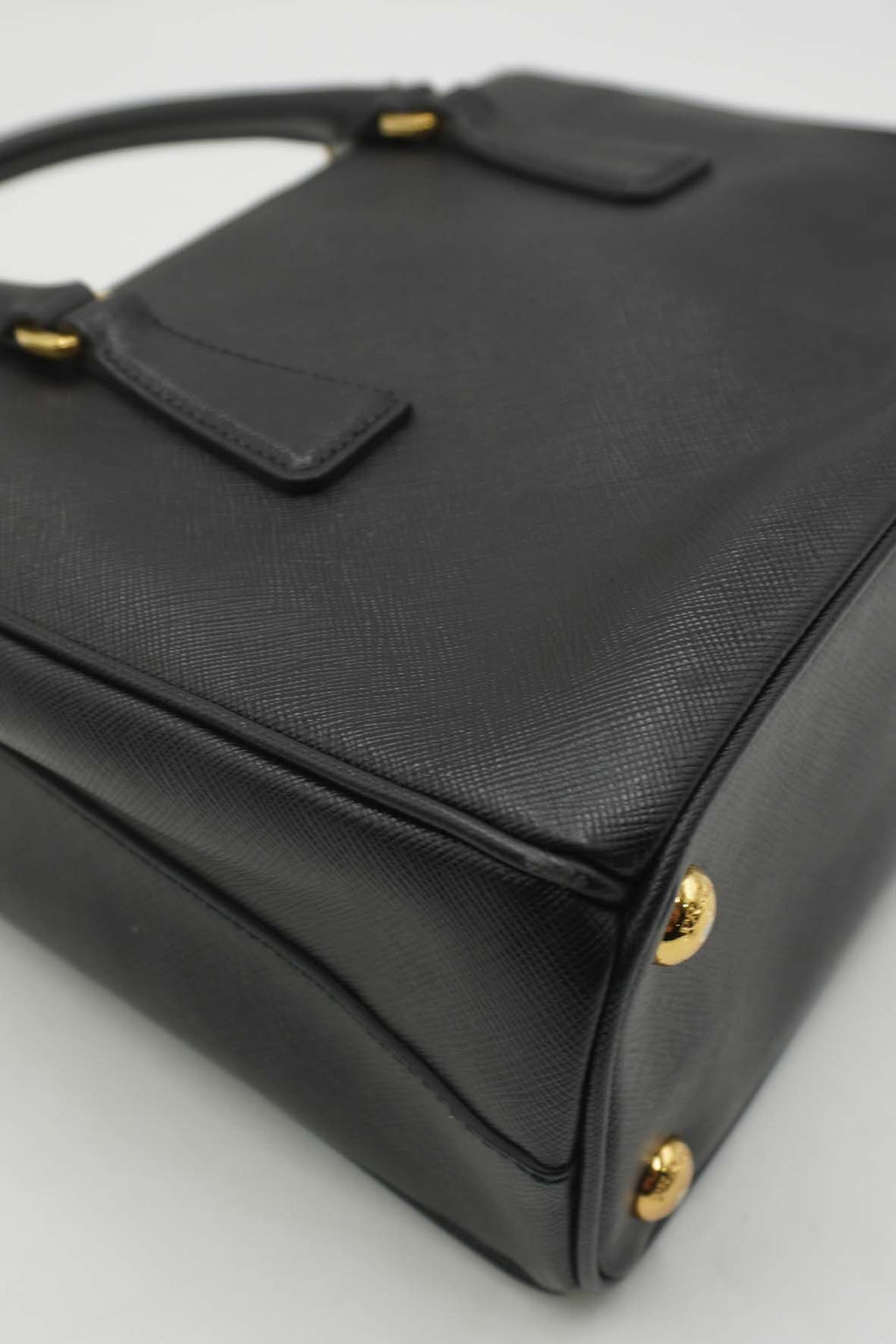 Small Galleria Saffiano Lux Double Zip GHW Black