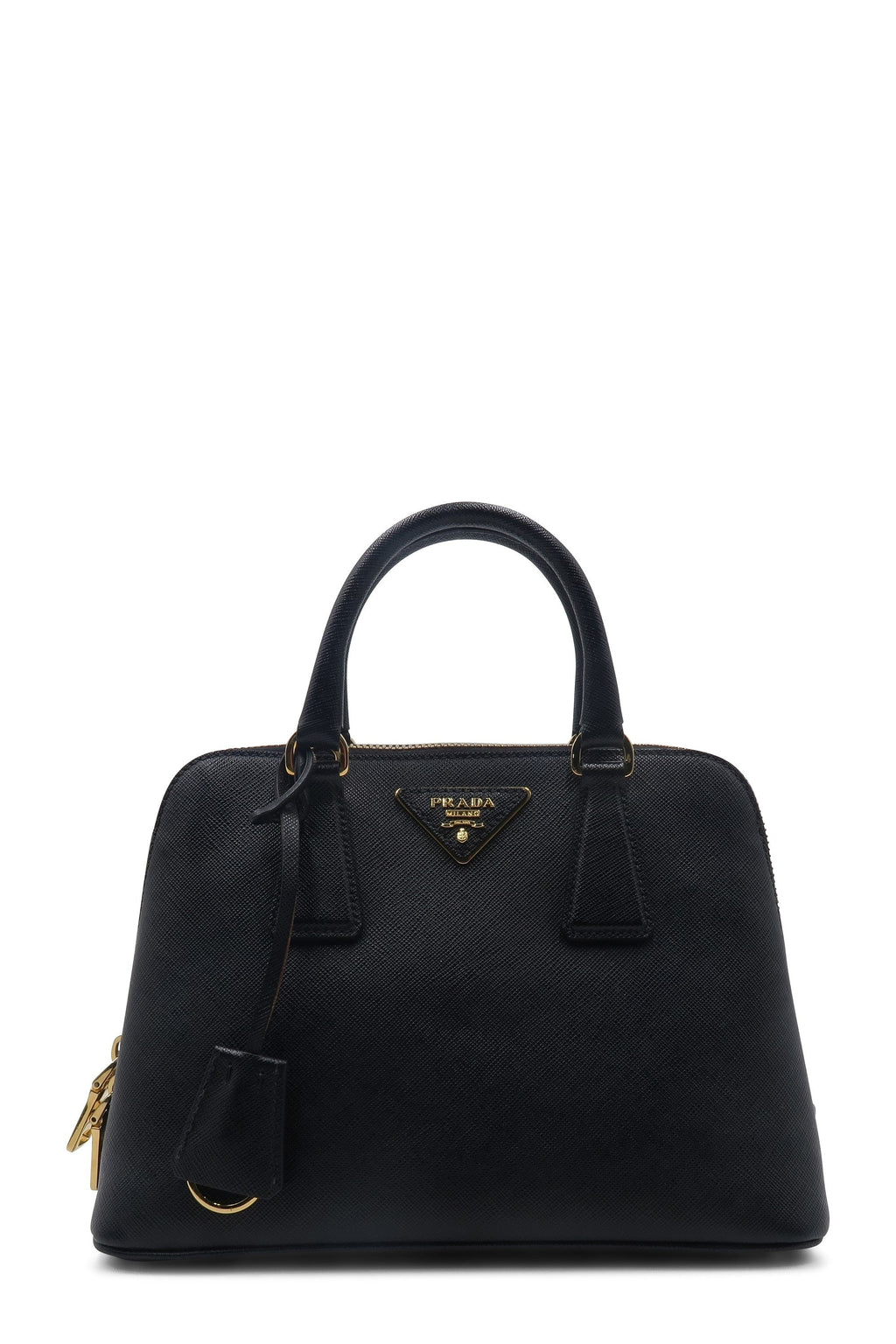 Small Saffiano Lux Promenade Bag Nero