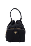 Small Tessuto Duet Bucket Bag Black