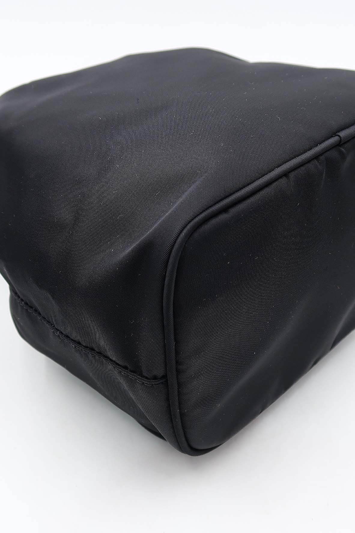 Small Tessuto Duet Bucket Bag Black