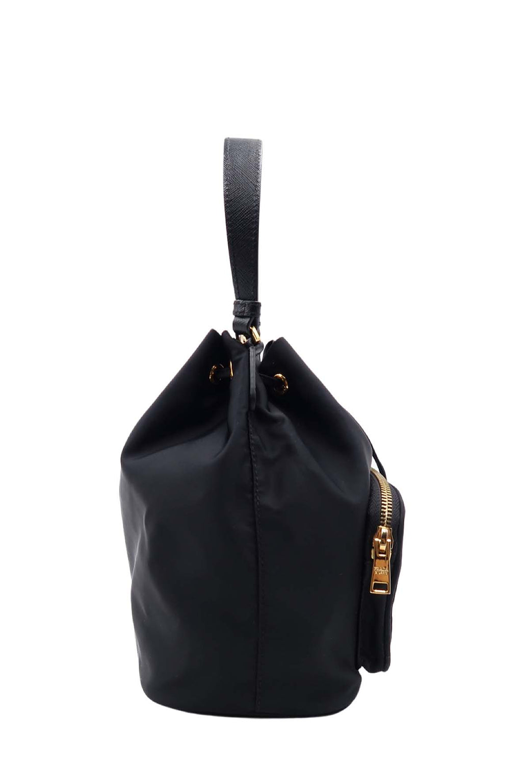 Small Tessuto Duet Bucket Bag Black