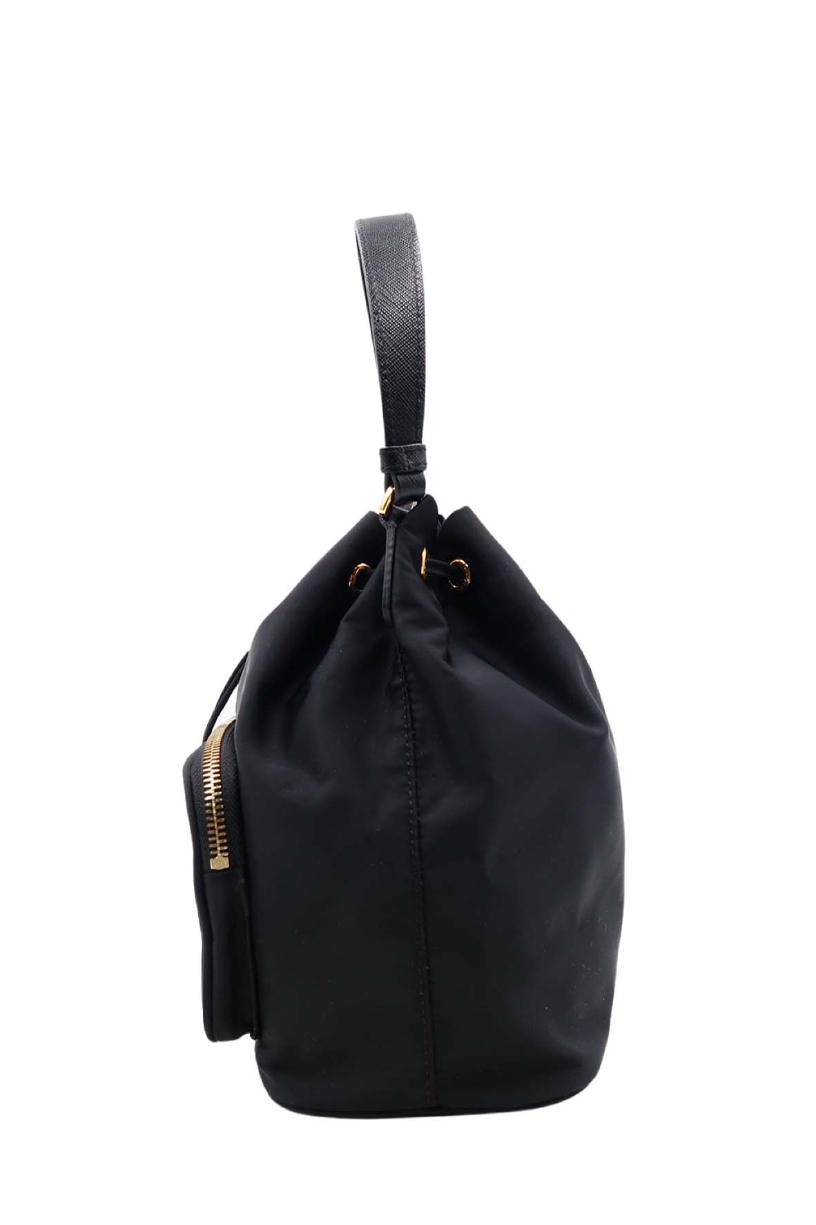 Small Tessuto Duet Bucket Bag Black