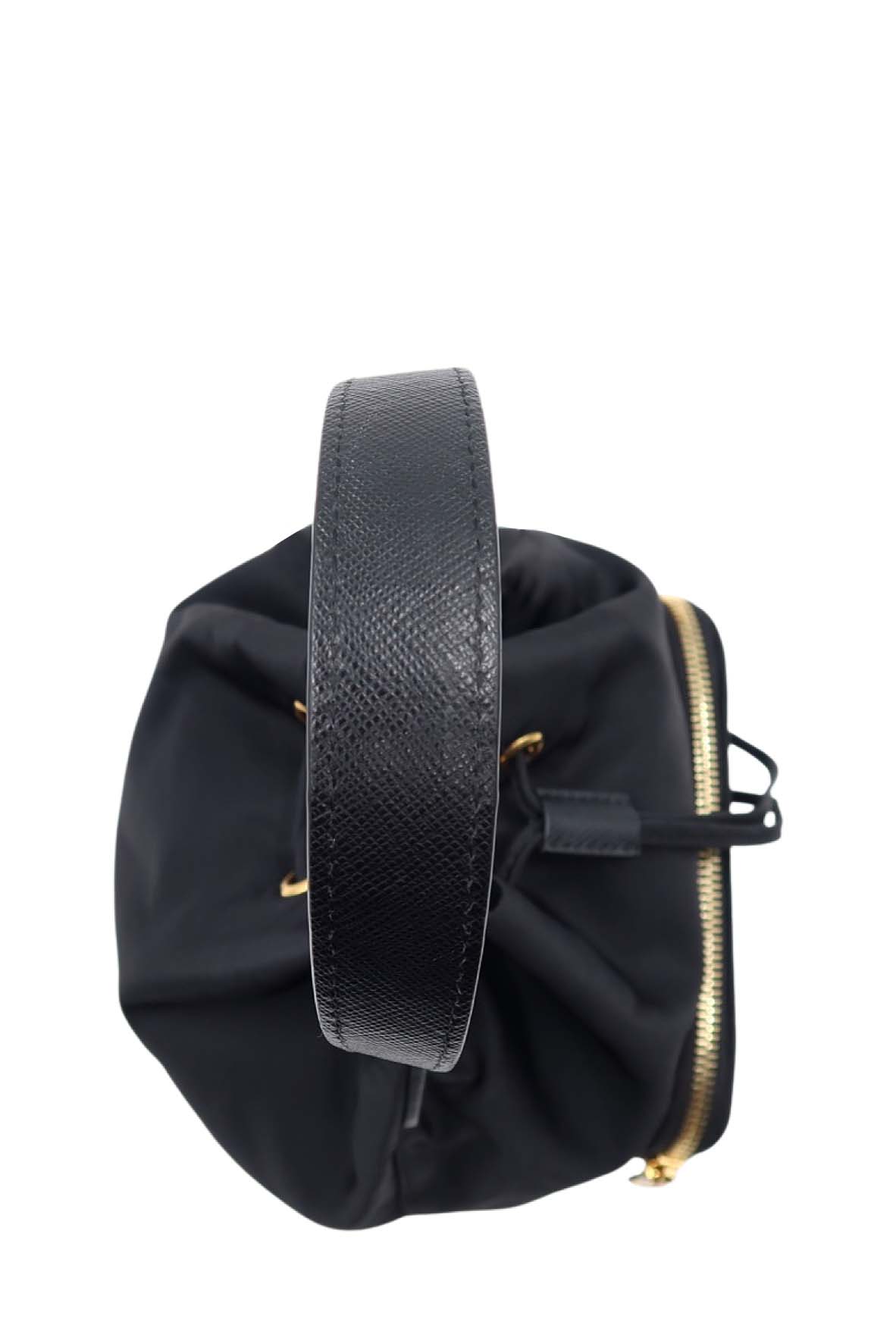 Small Tessuto Duet Bucket Bag Black