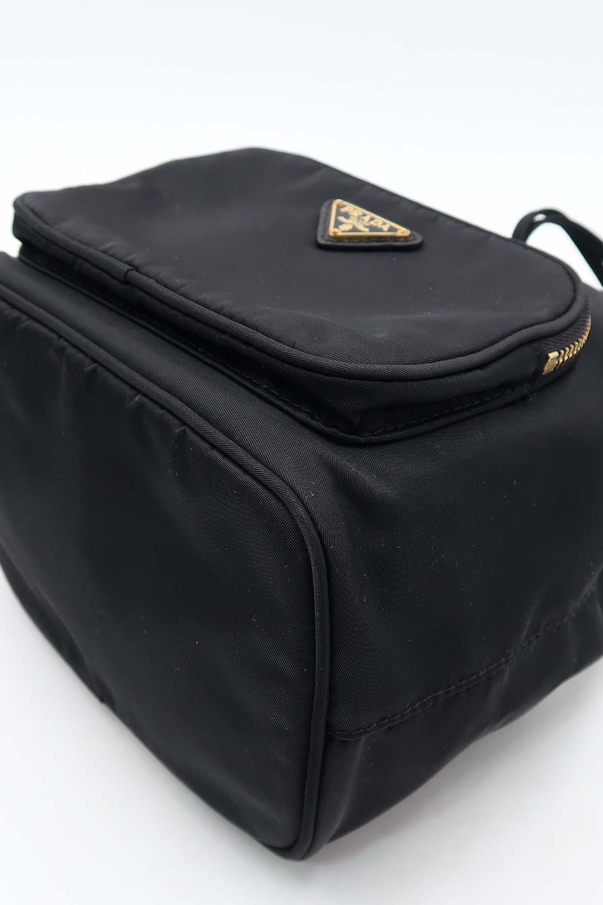Small Tessuto Duet Bucket Bag Black