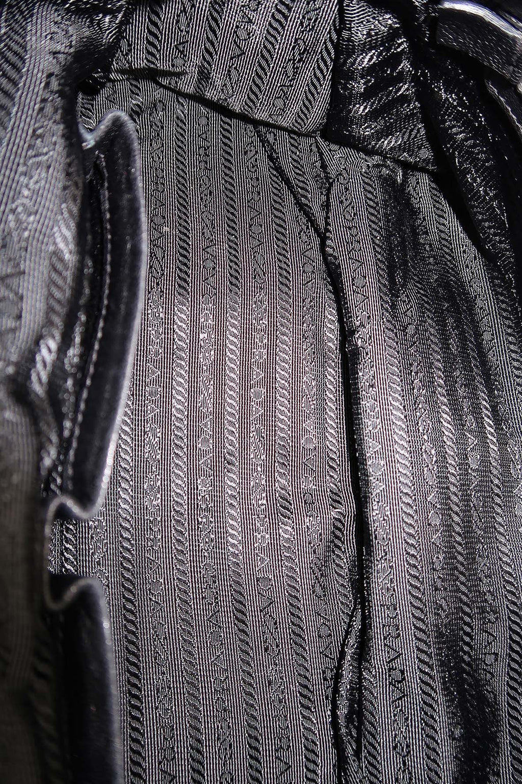 Tessuto Gaufre Ruched Bag Nero