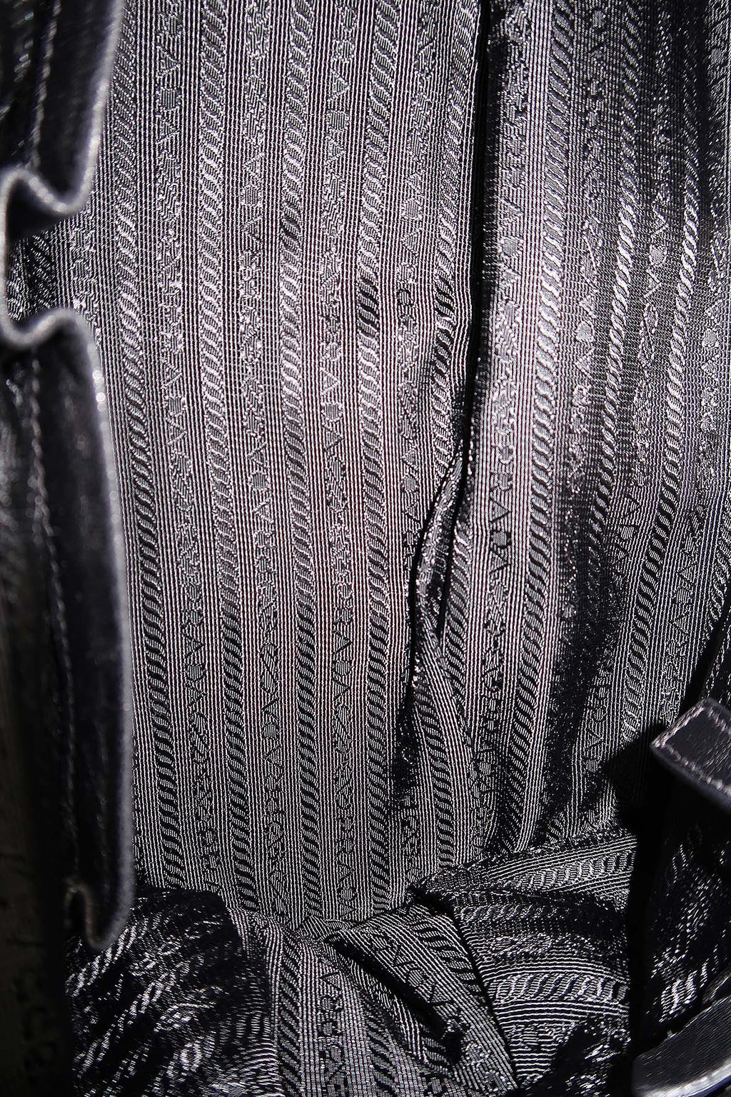 Tessuto Gaufre Ruched Bag Nero
