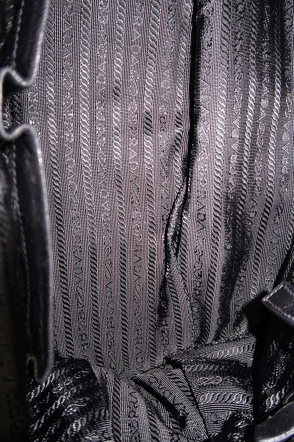 Tessuto Gaufre Ruched Bag Nero