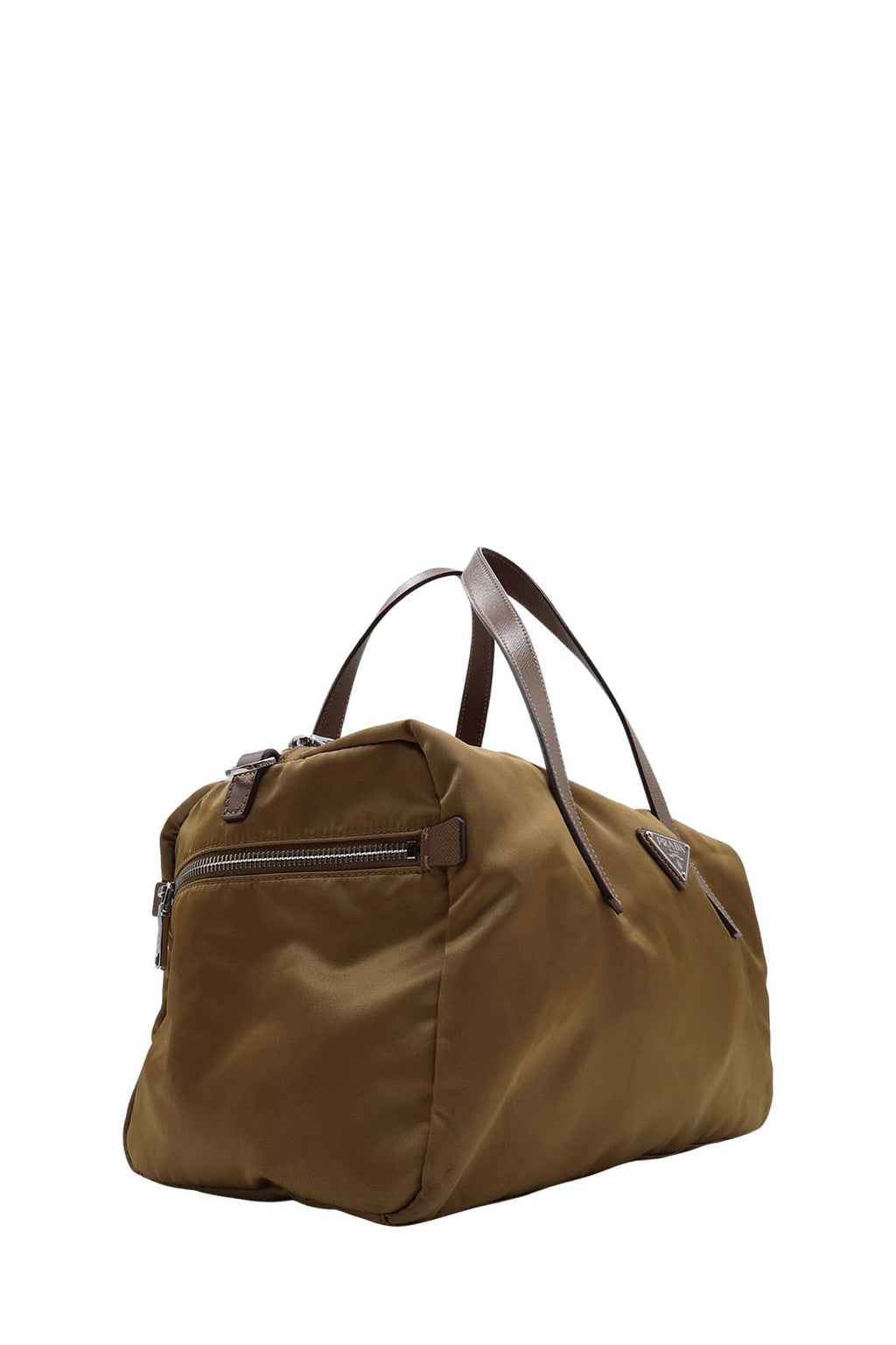 Tessuto Saffiano Boston Bag Tabacco