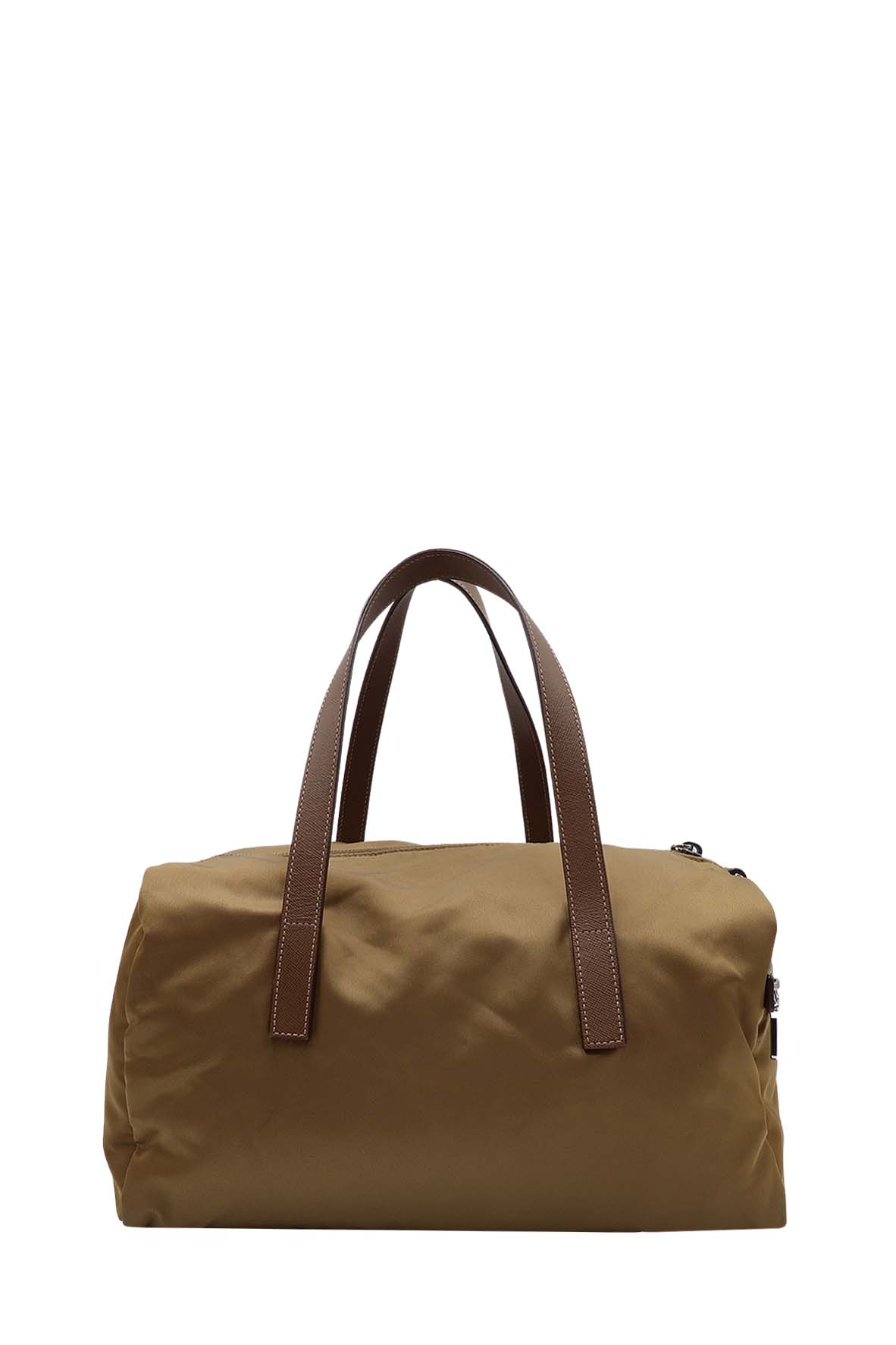 Tessuto Saffiano Boston Bag Tabacco