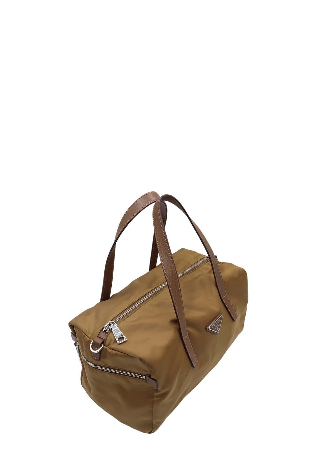 Tessuto Saffiano Boston Bag Tabacco