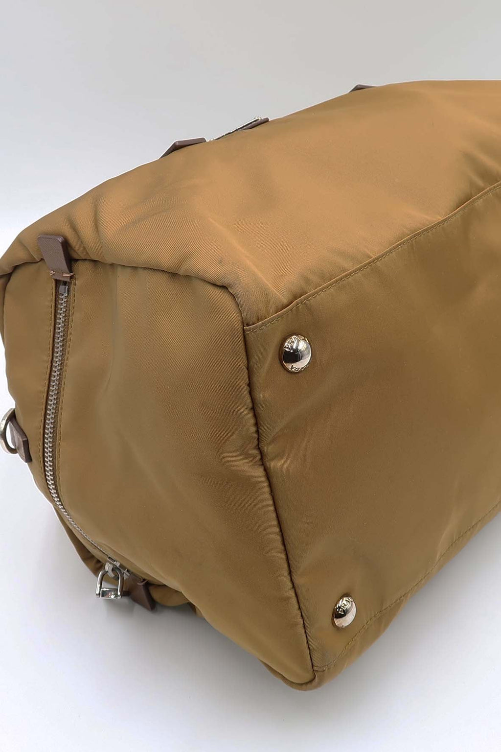 Tessuto Saffiano Boston Bag Tabacco