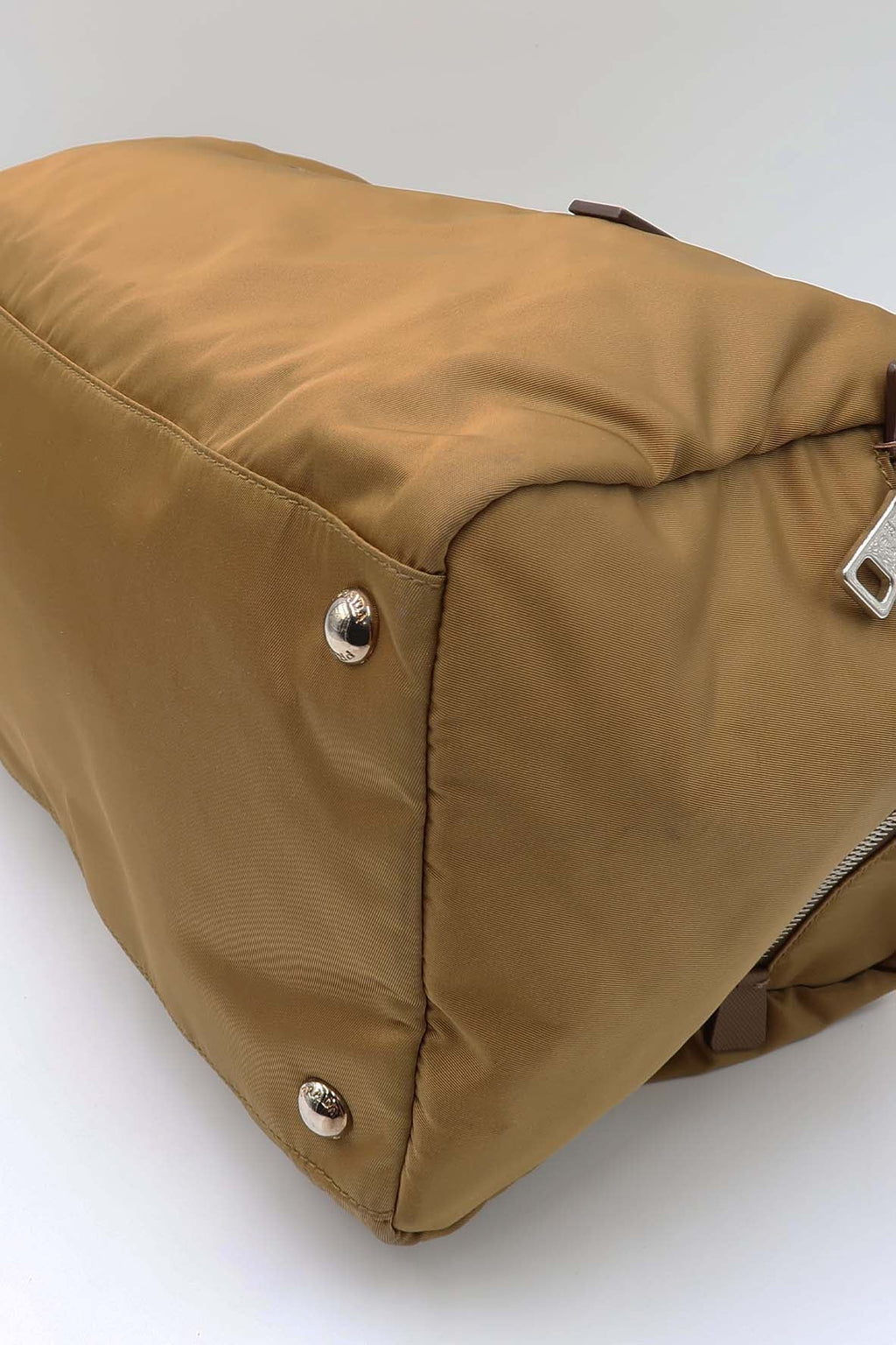 Tessuto Saffiano Boston Bag Tabacco