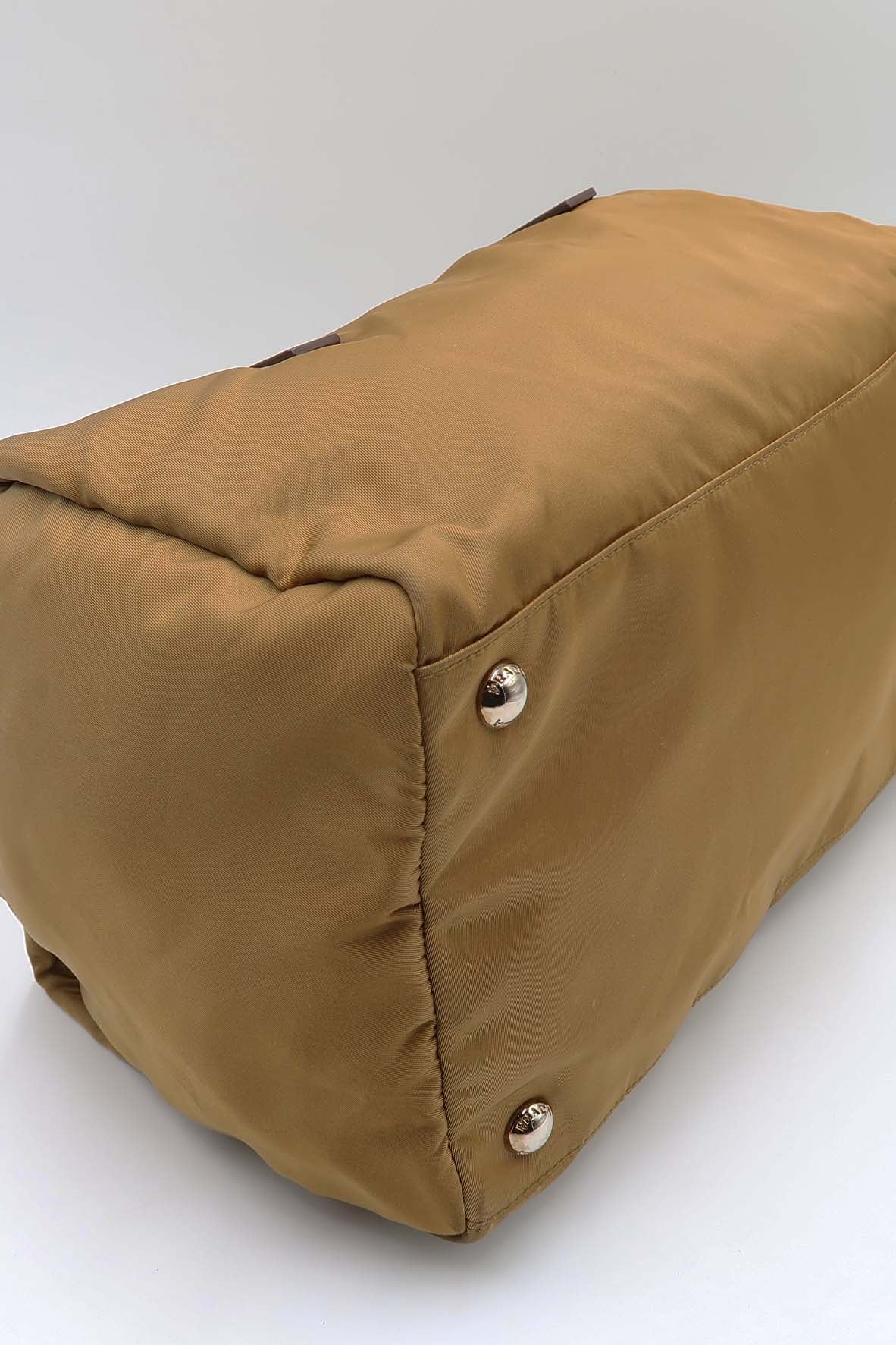 Tessuto Saffiano Boston Bag Tabacco