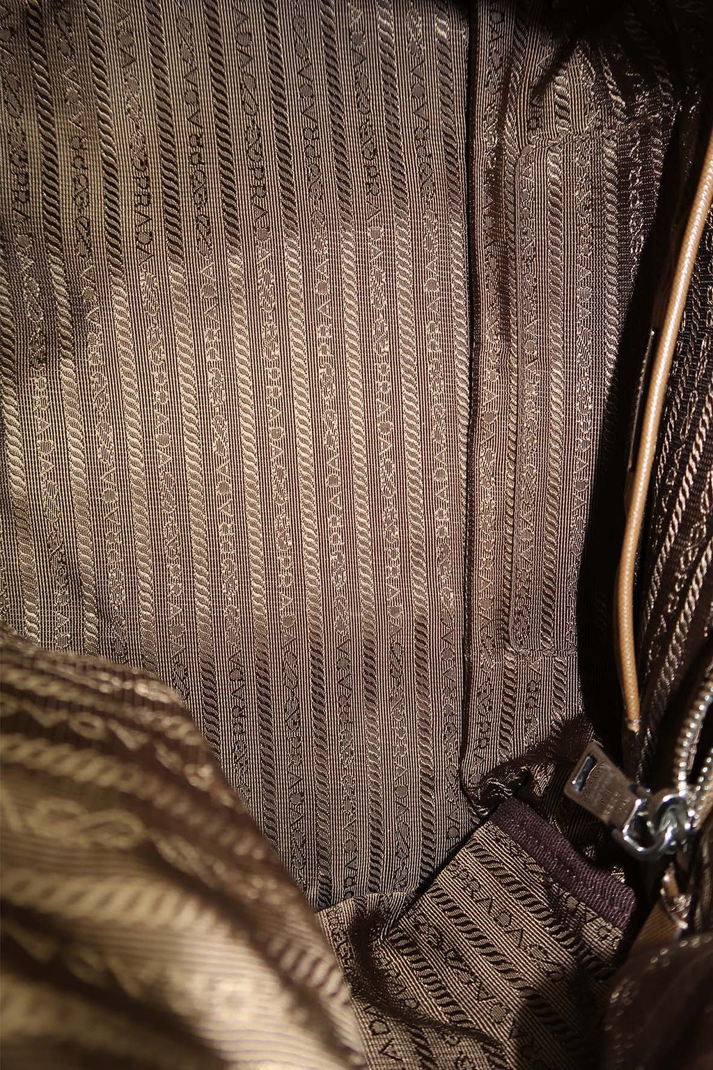 Tessuto Saffiano Boston Bag Tabacco