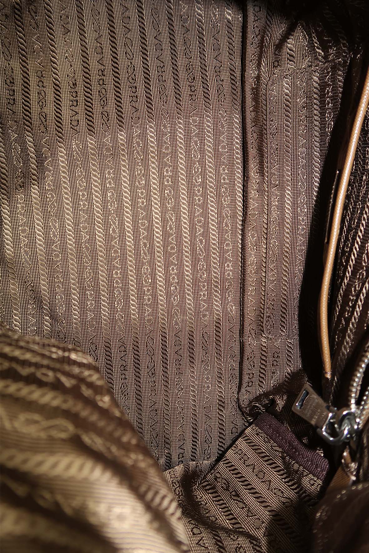 Tessuto Saffiano Boston Bag Tabacco