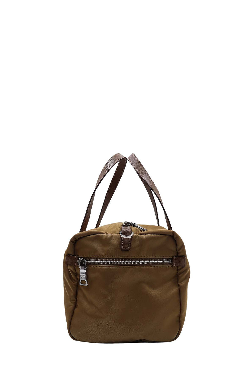 Tessuto Saffiano Boston Bag Tabacco