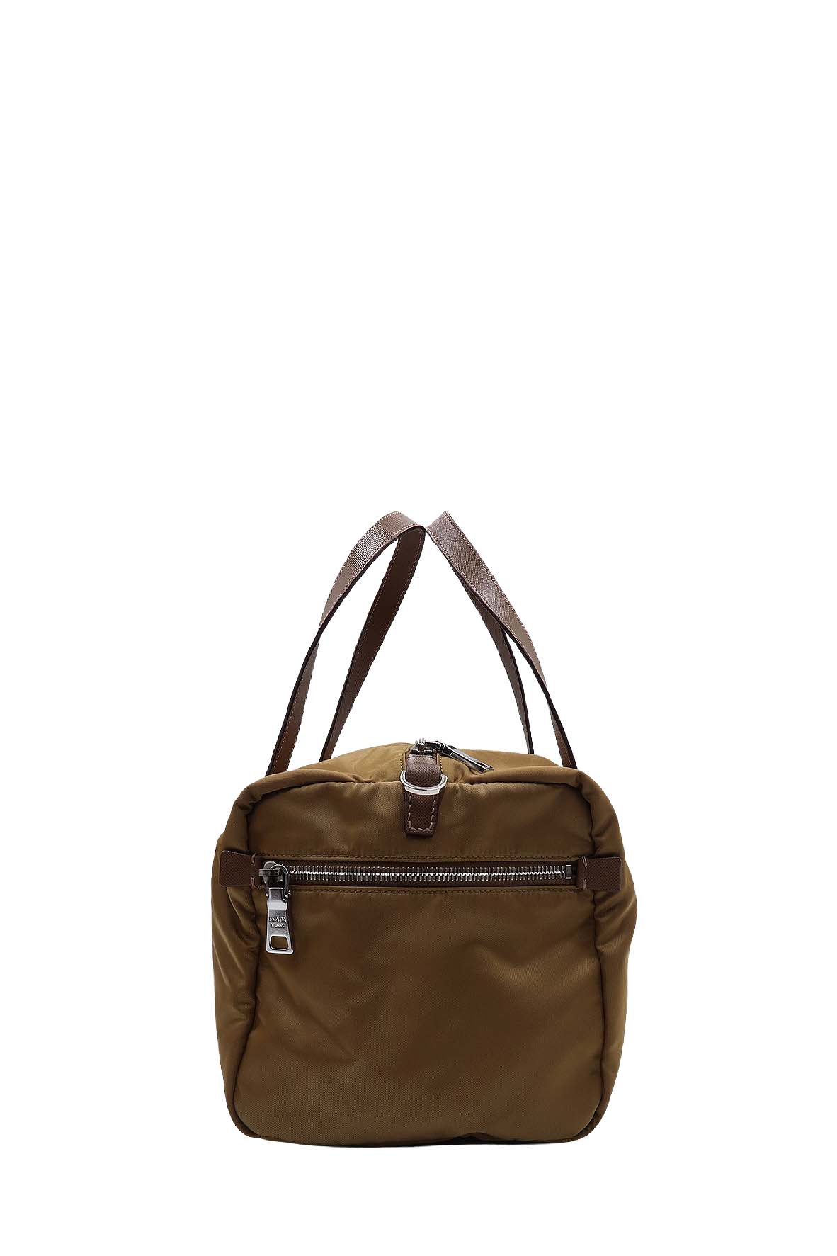 Tessuto Saffiano Boston Bag Tabacco