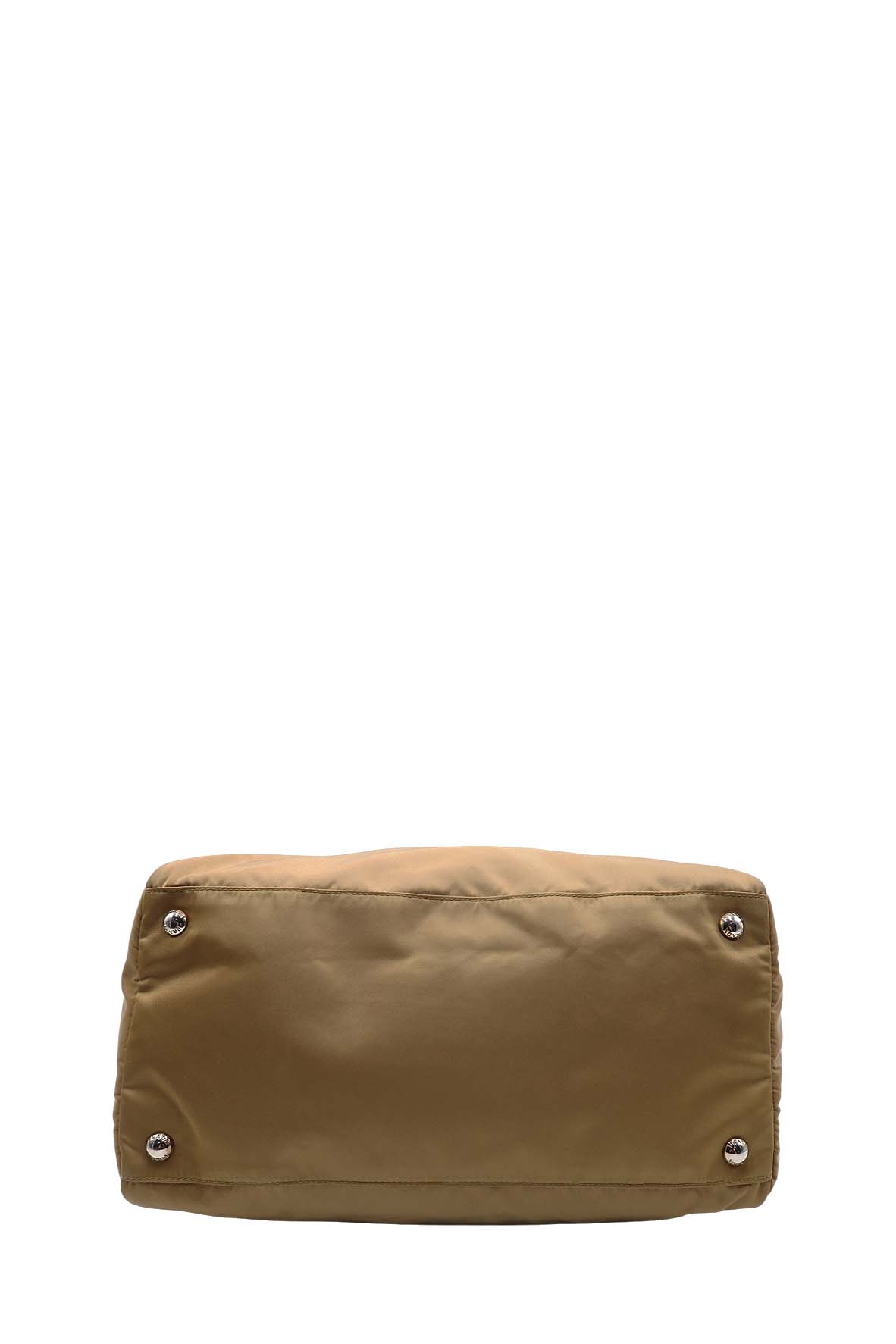 Tessuto Saffiano Boston Bag Tabacco