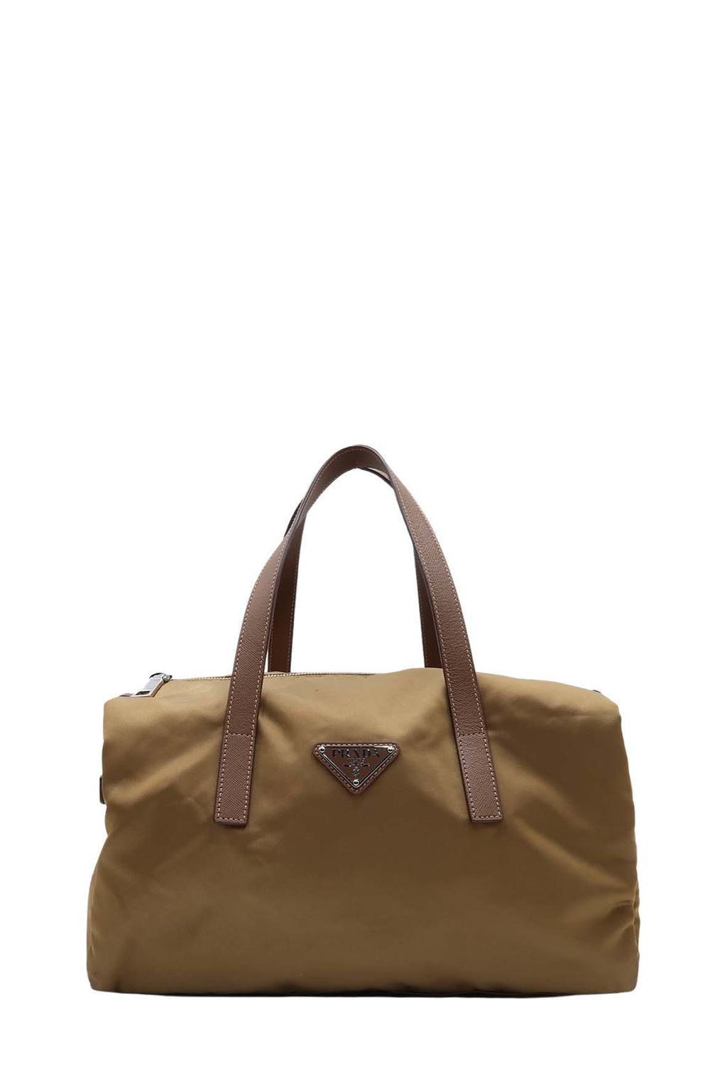 Tessuto Saffiano Boston Bag Tabacco