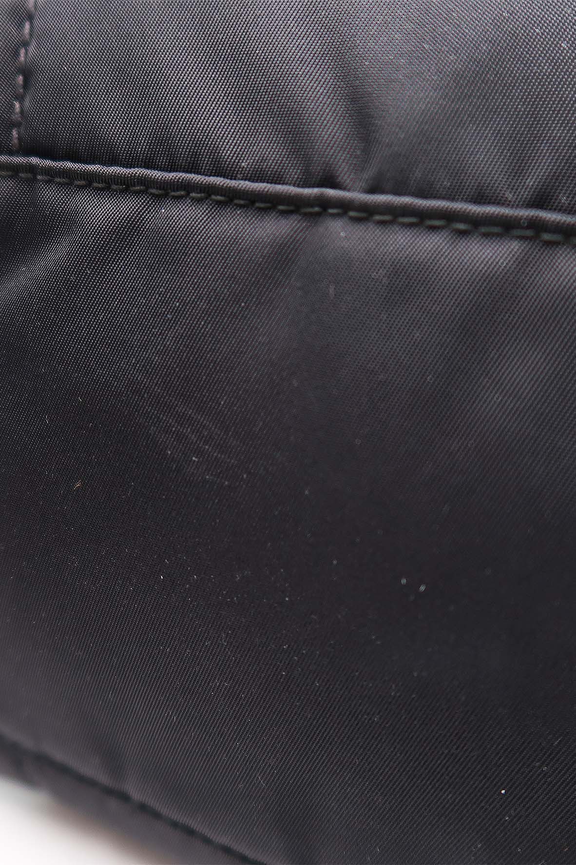 Tessuto with Leather Trimmed and Front Pocket Shopping Tote Black