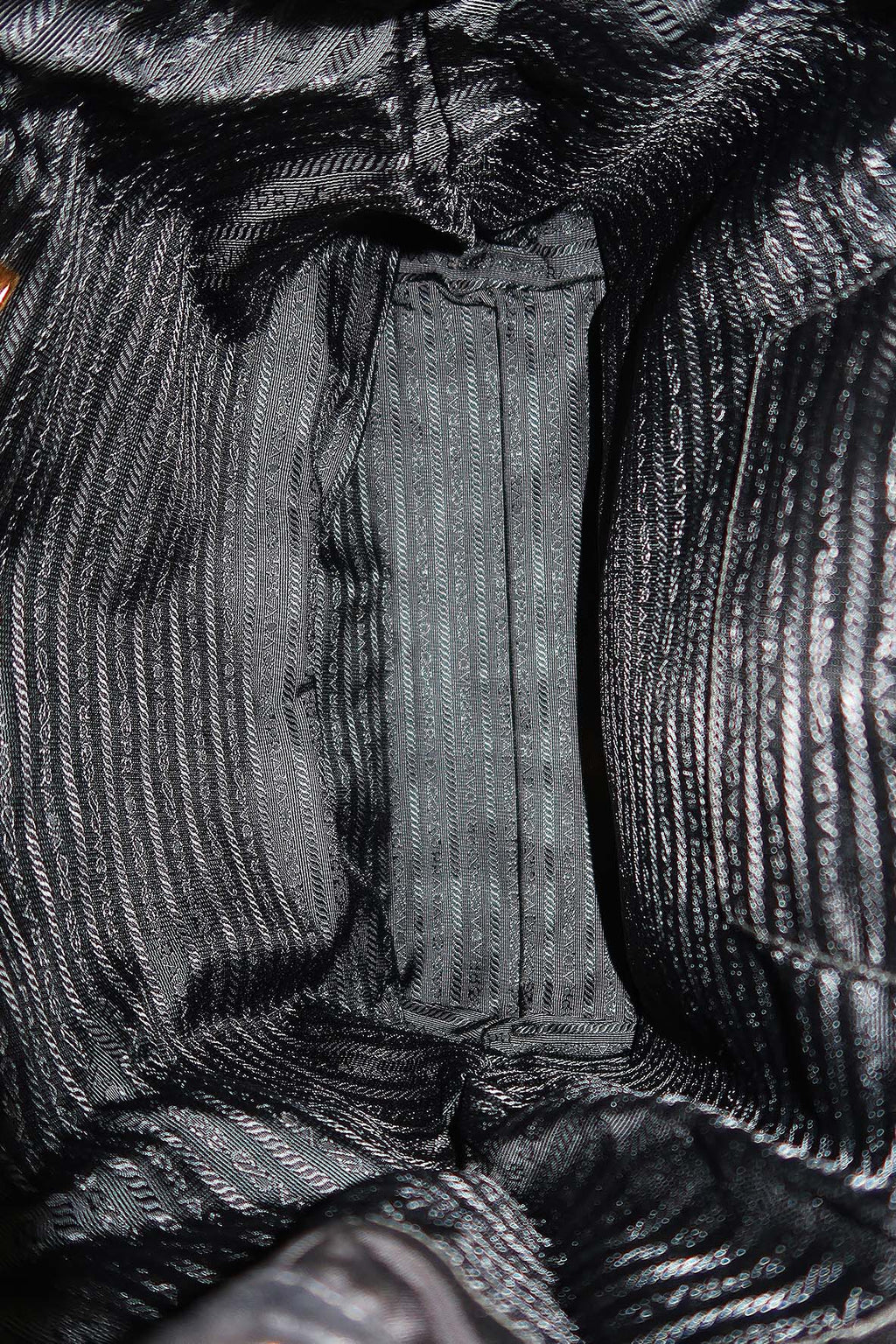 Tessuto with Leather Trimmed and Front Pocket Shopping Tote Black