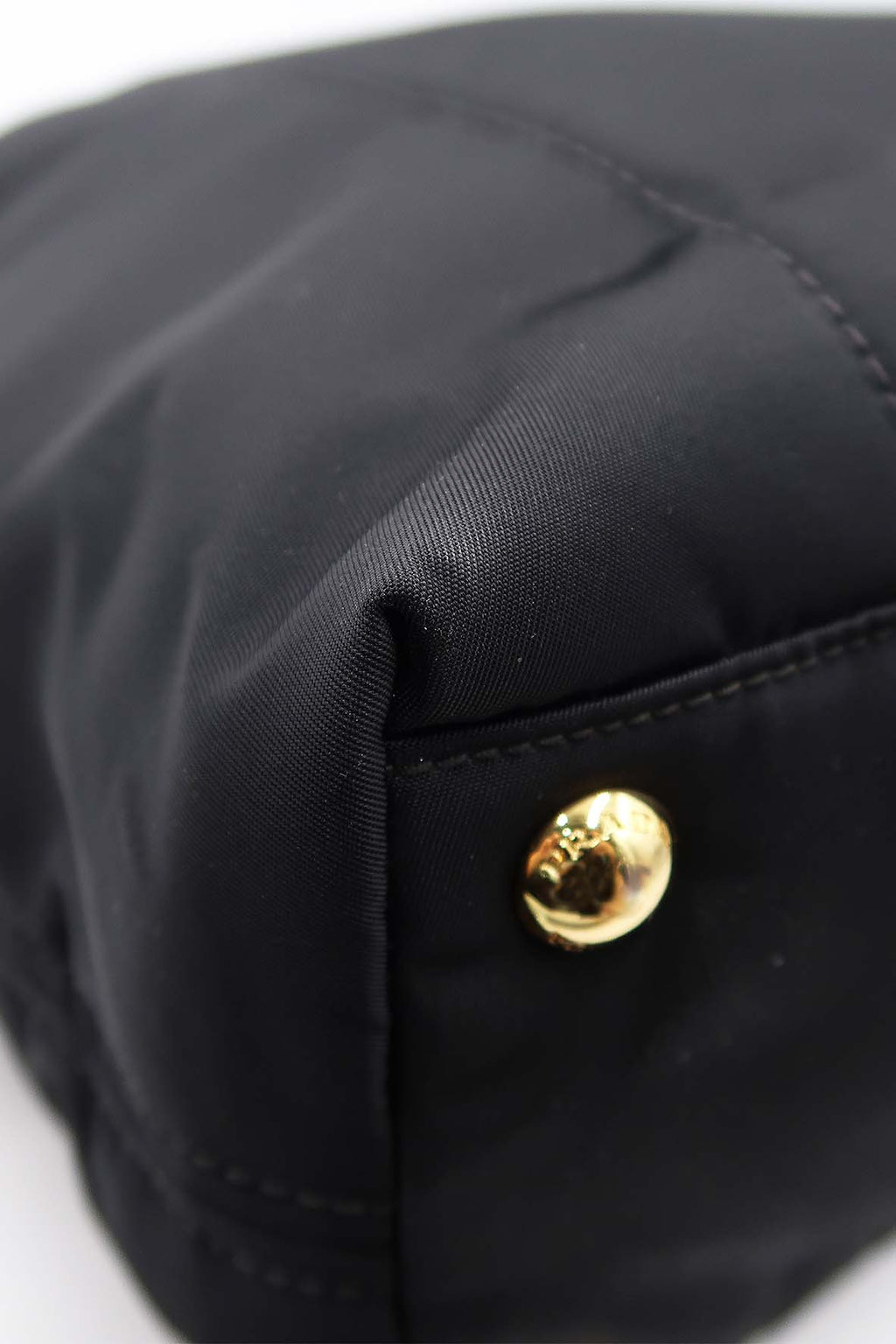 Tessuto with Leather Trimmed and Front Pocket Shopping Tote Black