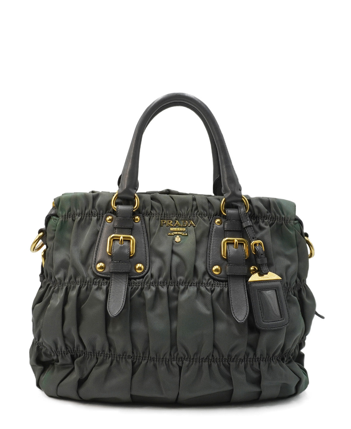 Tessuto Gaufre Tote Khaki Green