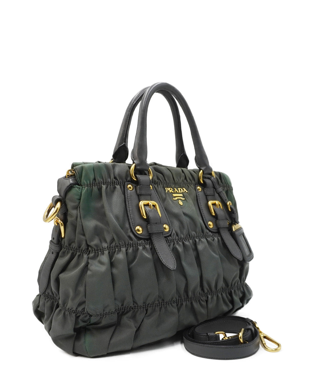 Tessuto Gaufre Tote Khaki Green