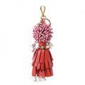 Prada Trick Pelle Lacca Wendy Red Pink Leather Keychain 1TL170