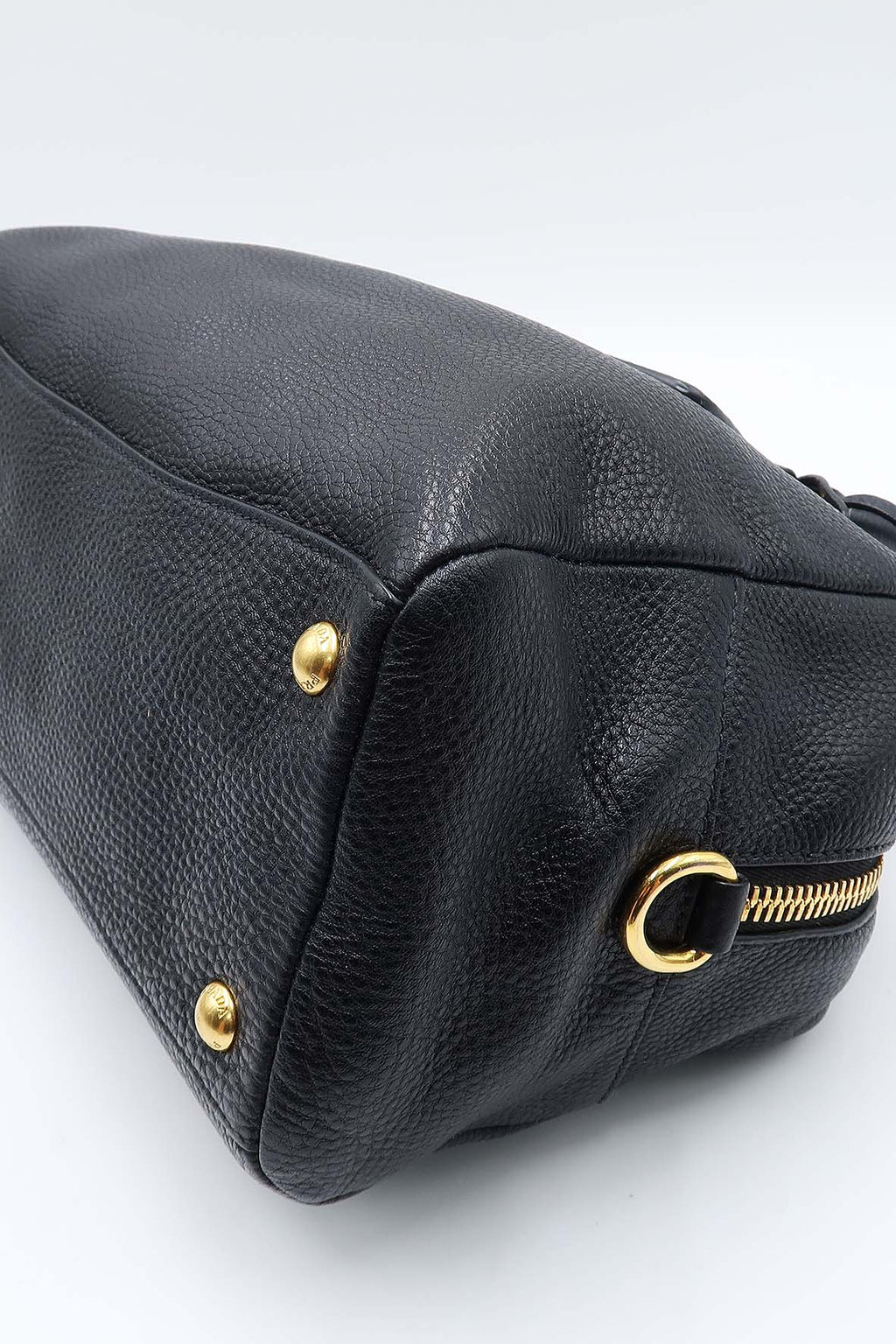 Vitello Daino Bauletto Bag Nero