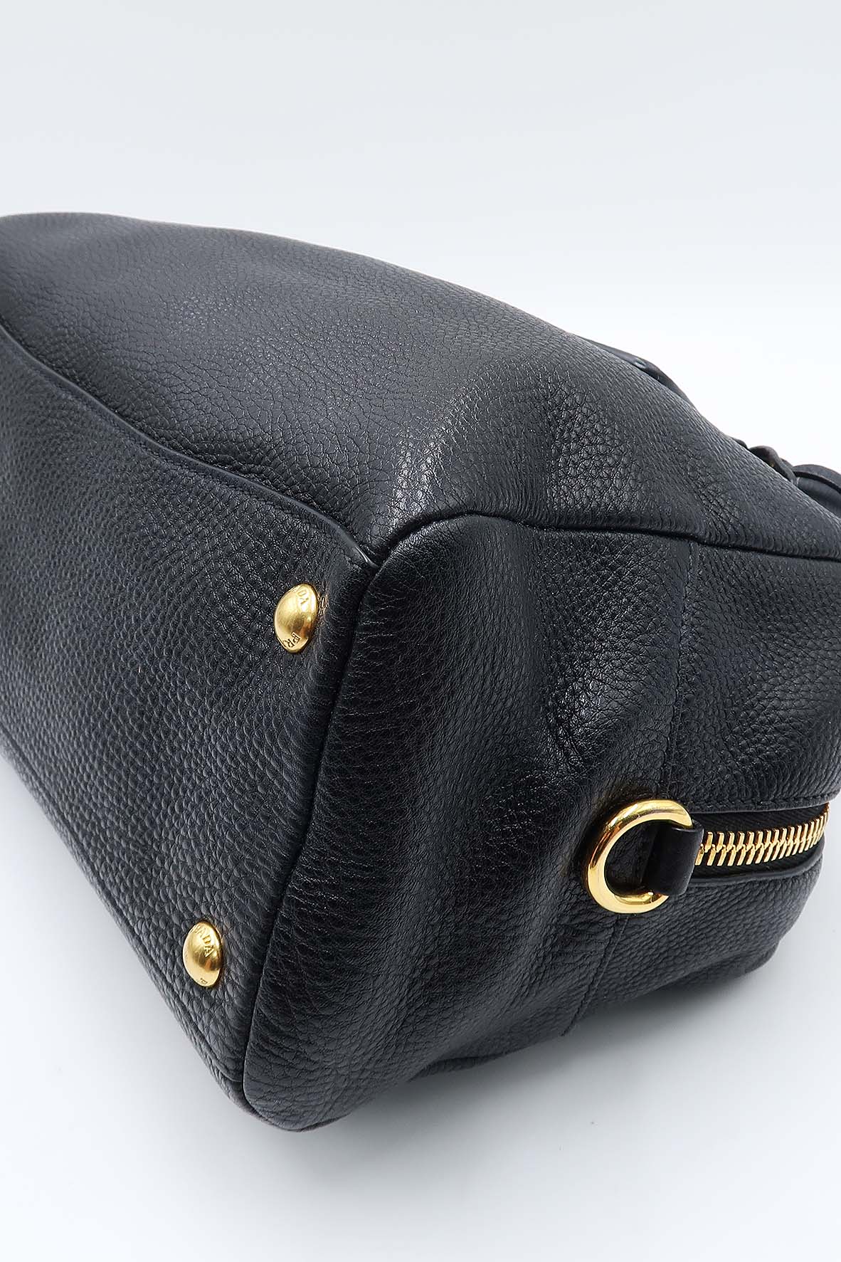 Vitello Daino Bauletto Bag Nero