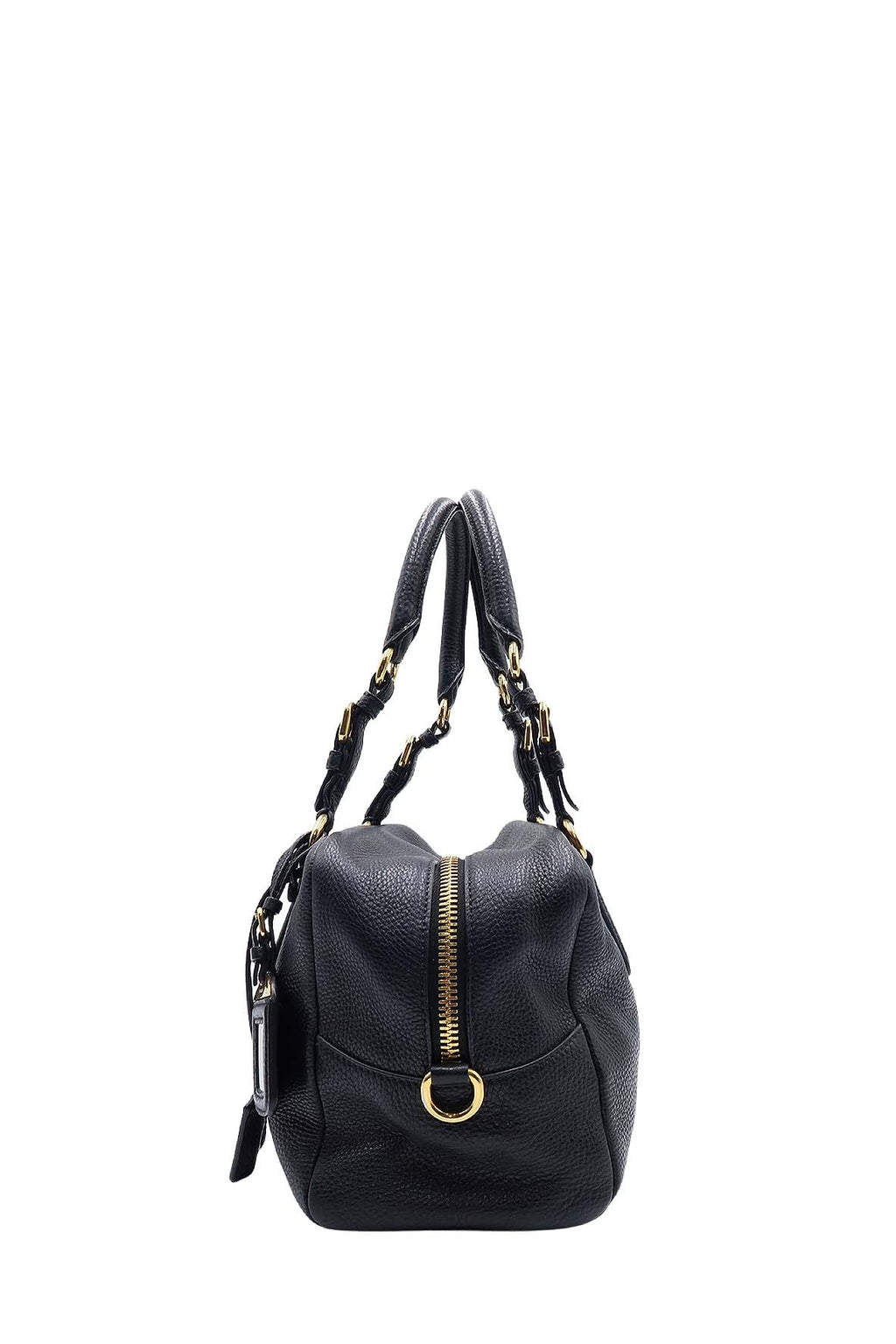 Vitello Daino Bauletto Bag Nero