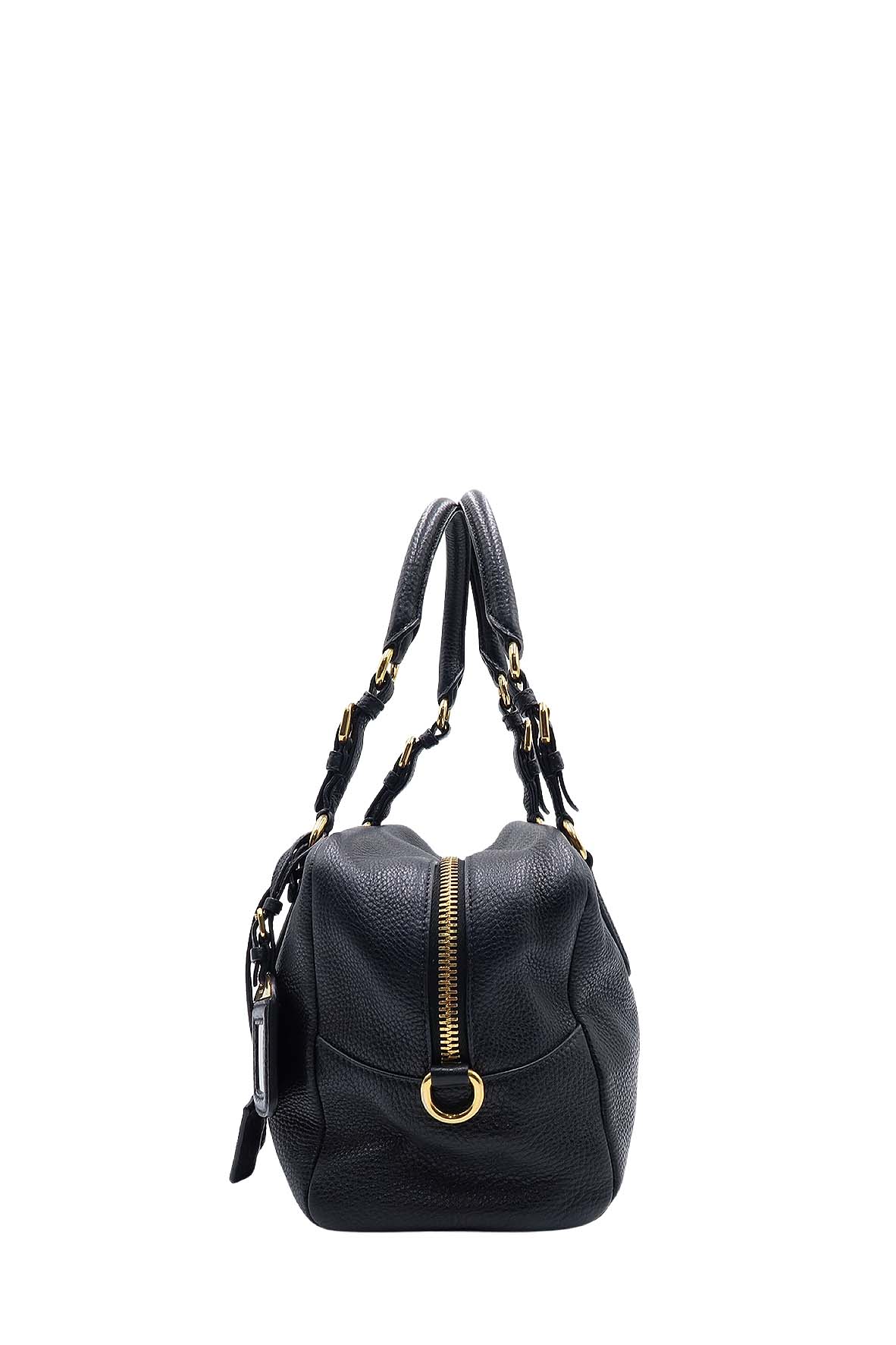Vitello Daino Bauletto Bag Nero