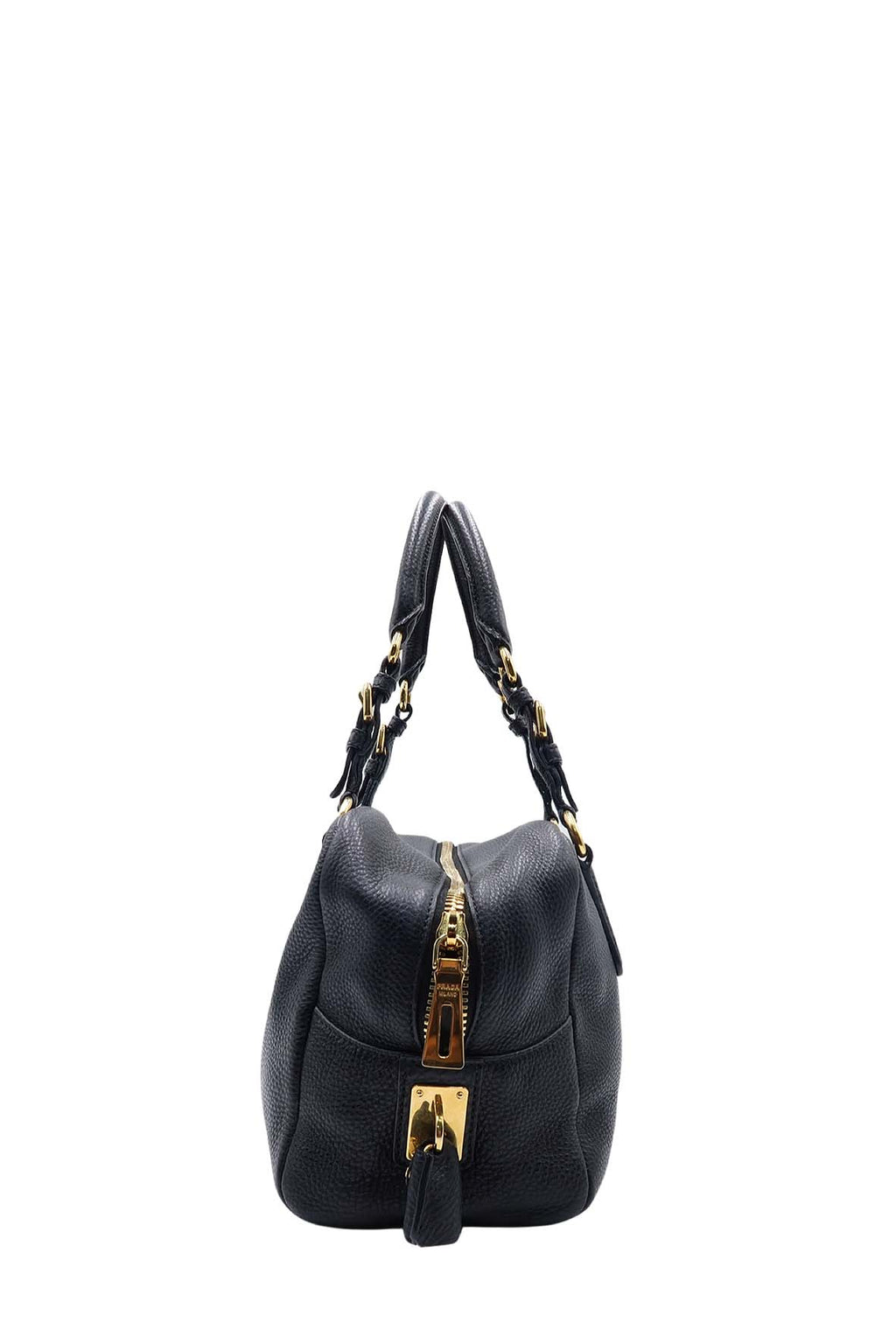 Vitello Daino Bauletto Bag Nero