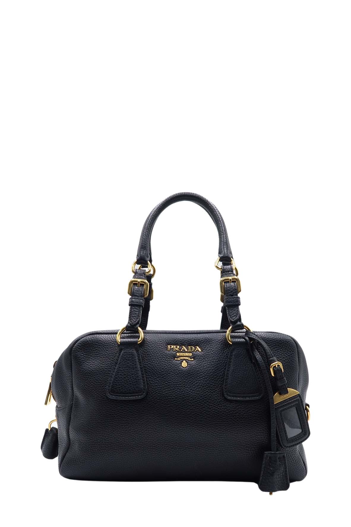 Vitello Daino Bauletto Bag Nero