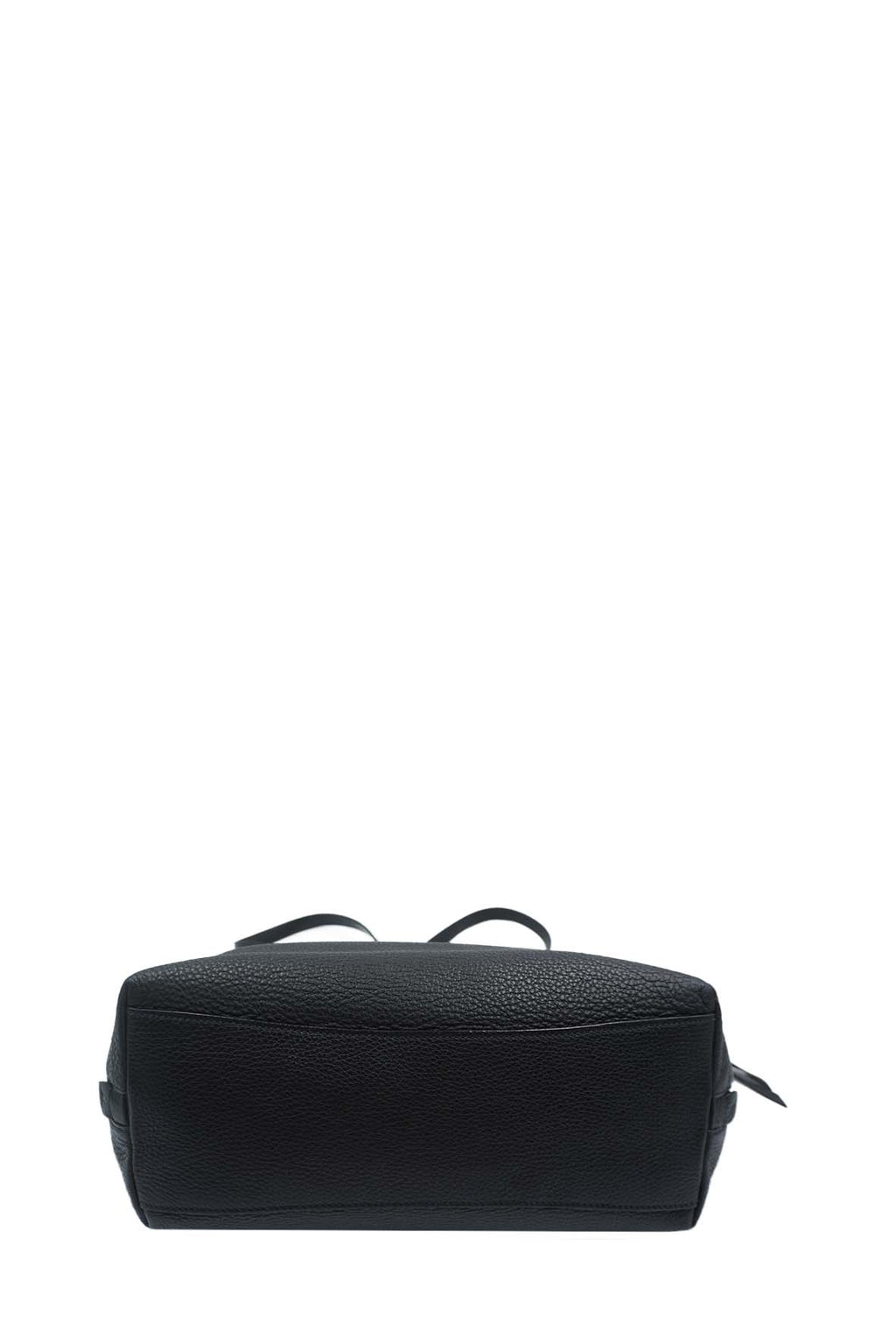 Vitello Daino Side Zip Shopping Tote Black