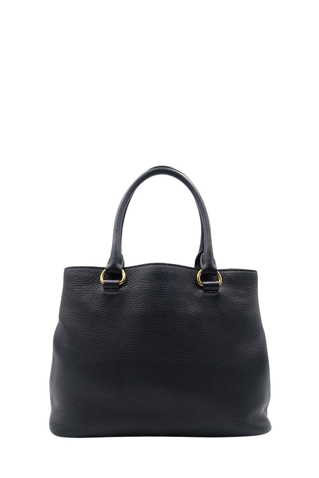 Vitello Daino Tote Bag Black