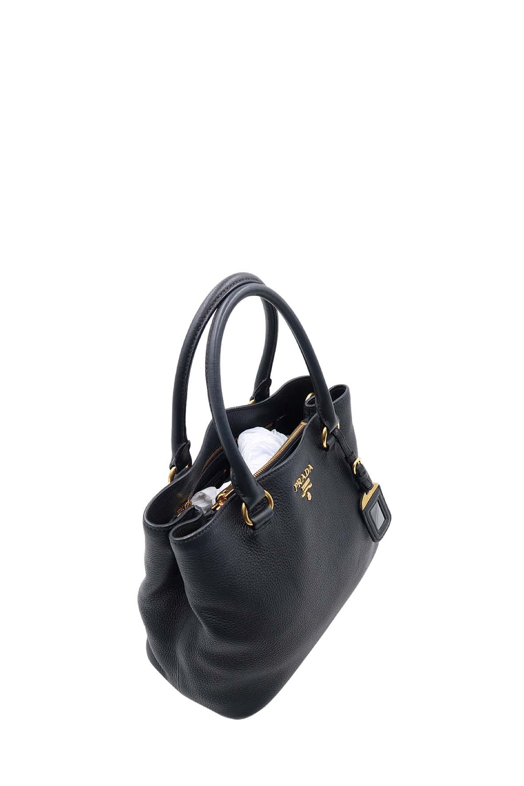 Vitello Daino Tote Bag Black