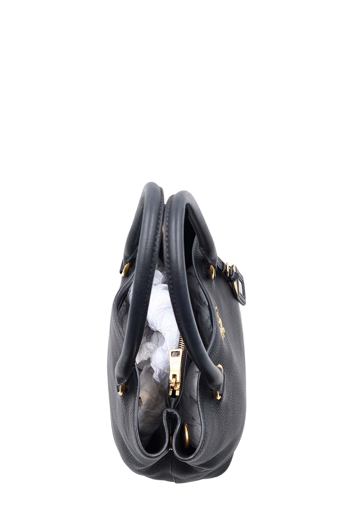 Vitello Daino Tote Bag Black
