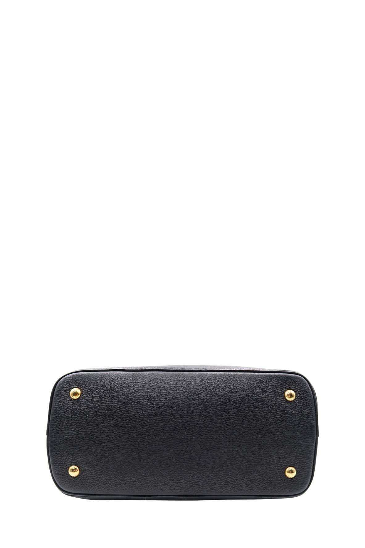 Vitello Daino Tote Bag Black