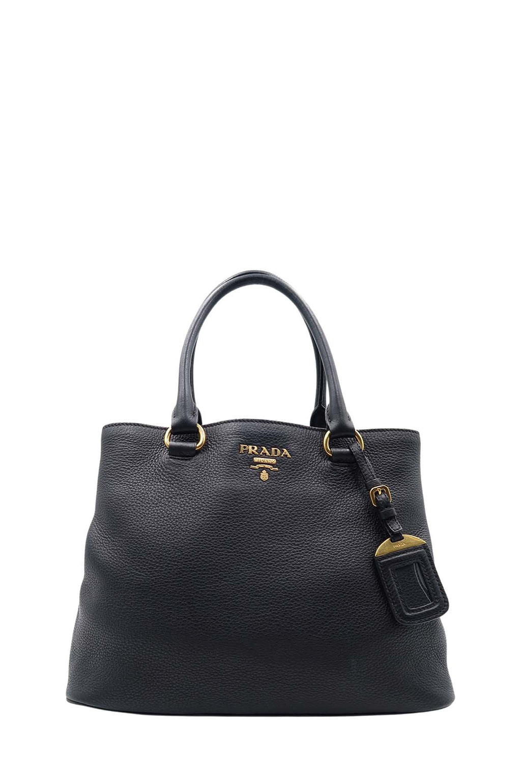 Vitello Daino Tote Bag Black