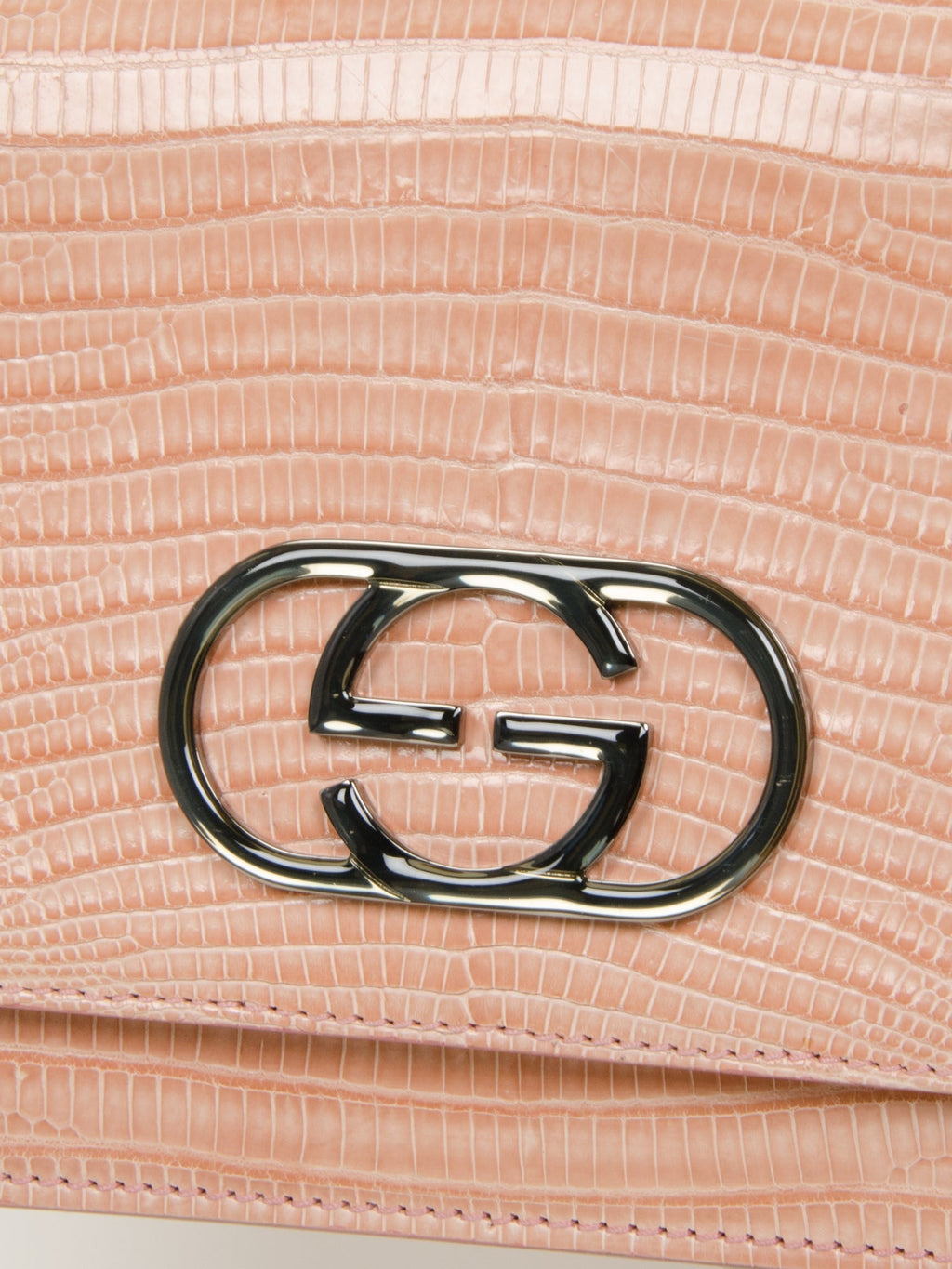 Pale Pink Lizard Shoulder Bag