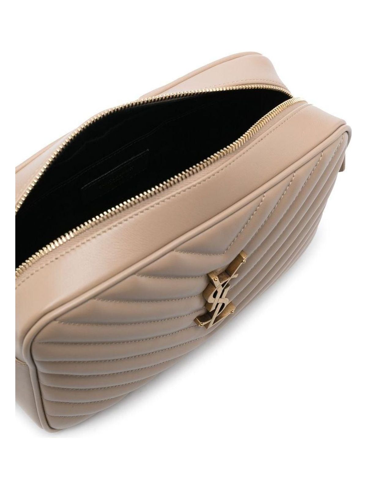 LOU CAMERA BAG IN QUILTED SUEDE WITH STUDS