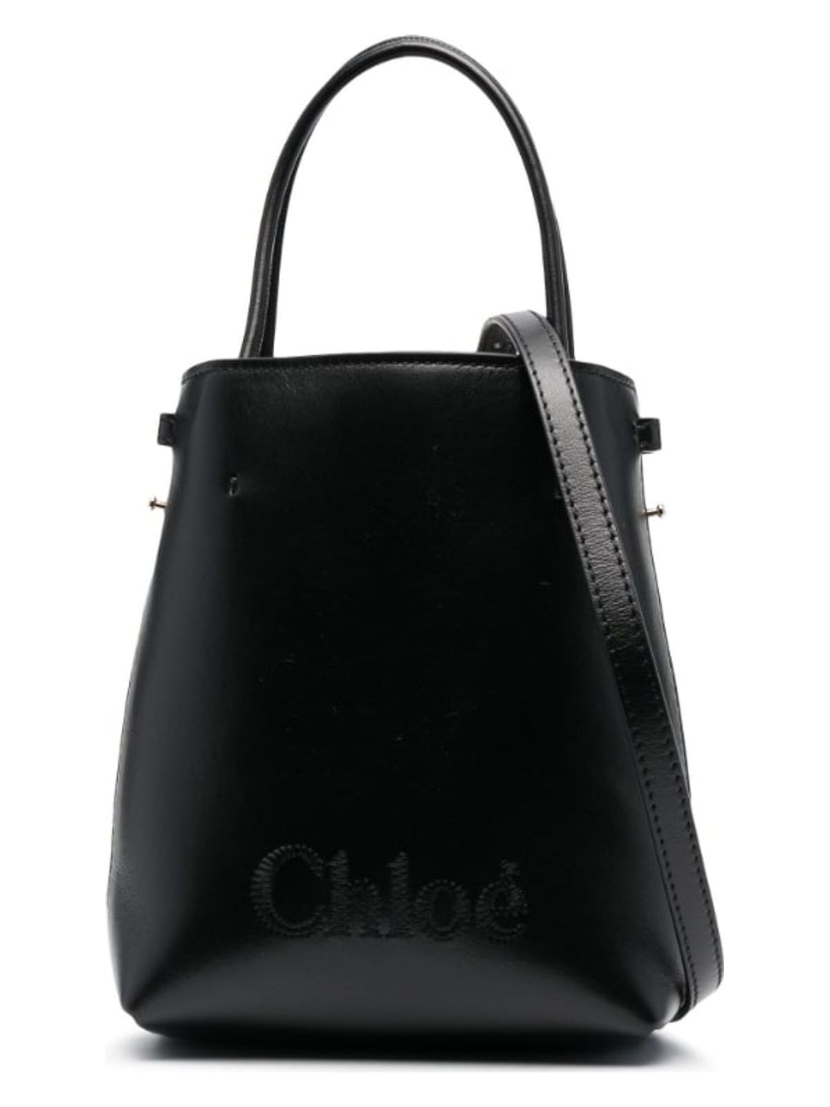 Micro Leather Bucket Bag